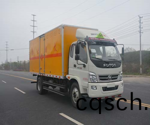 福田(tian)奧鈴6.2米易燃液體廂式運輸(shu)車(che)