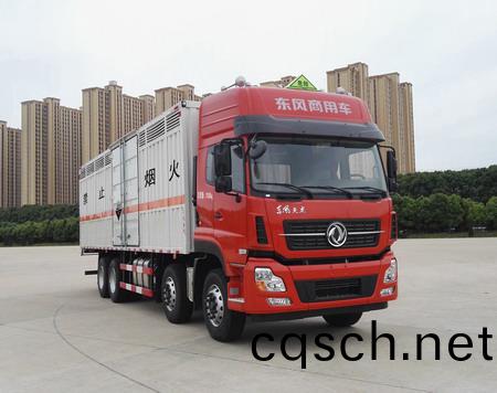 東風天龍前四后八腐(fu)蝕性物品廂式運輸車